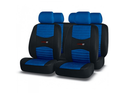 Чехлы "Premier" CARBON SRS AIRBAG полиэстер (Черно/Синий)