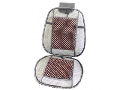 Накидка на сиденье коричневая, круглые косточки (сетка+рама)