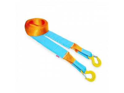 Ремень буксировочный эластичный 9 т 5 м серия "Стандарт" Крюк/Крюк, Tplus