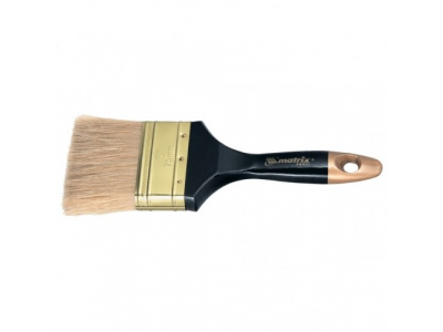 Кисть плоская "Профи" 1,5", натуральная щетина, деревянная ручка MATRIX