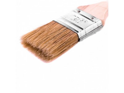 Кисть плоская "Евро" 1,5", натуральная щетина, деревянная ручка Mtx