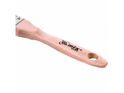 Кисть плоская "Евро" 1, натуральная щетина, деревянная ручка Mtx