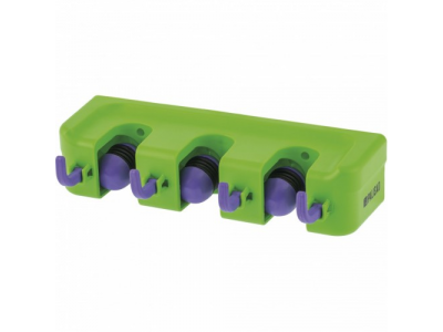 Настенный держатель для садового инструмента, 3 ячейки, 4 крюка Palisad