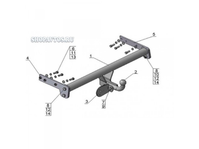Фаркоп на Ford S-Max минивэн 2006г.-по н.в.