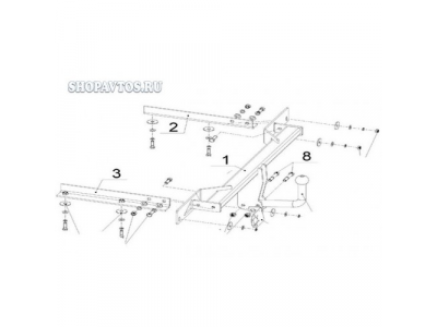 Фаркоп на Opel Astra J хэтчбек 2009г.-по н.в.