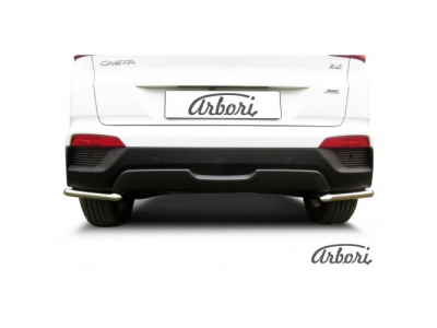 Защита заднего бампера "уголки" Arbori d42 HYUNDAI Creta 4WD 2016-