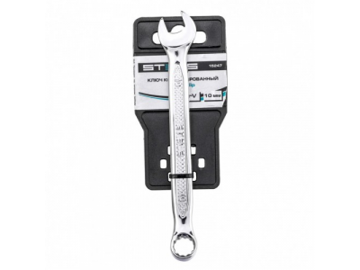 Ключ комбинированный, 10 мм, CrV, антислип Stels