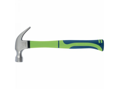 Молоток-гвоздодер,450г, с магнитом, фибергласовая обрезиненная рукоятка// СИБРТЕХ