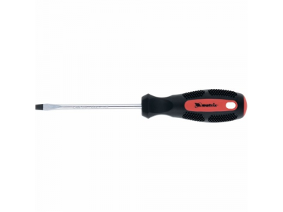 Отвертка Anti-Slip, SL5,0 х 100 мм, CrV, двухкомп. рукоятка// MATRIX