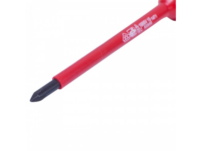 Отвертка крестовая Phillips №1, 100 мм, диэлектрическая KING TONY