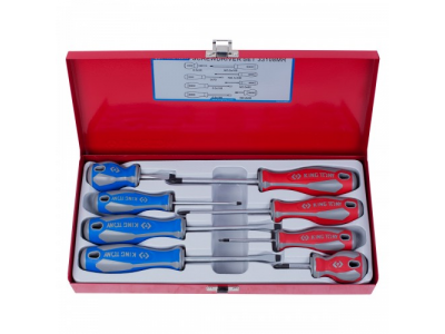 Набор отверток в металлическом кейсе, 8 предметов, KING TONY