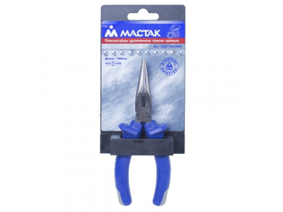 Плоскогубцы удлинённые тонкие прямые 160 мм, держатель, МАСТАК