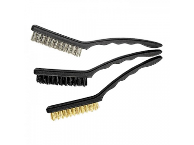 Набор щеток, 3 шт., металлические с пластмассовой ручкой, большие// MATRIX