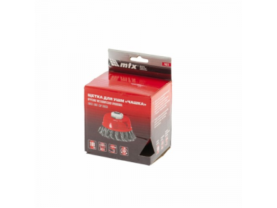Щетка для УШМ, 100 мм, М14, "чашка", крученая проволока 0,8 мм// MTX