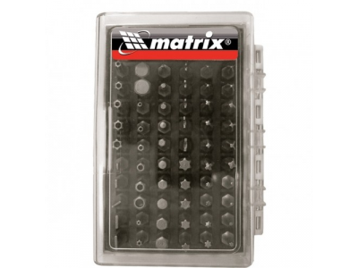 Набор бит с магнитным держателем, CrV,61шт//MATRIX