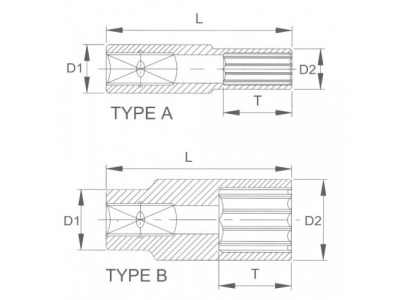 Головка торцевая глубокая 12гр. 1/2" 11 мм
