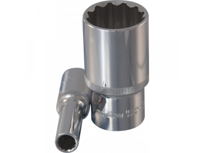 Головка торцевая 12 гранная глубокая 1/2"DR 13мм., Ombra 112213