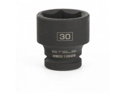 Головка ударная шестигранная, 30 мм, 1/2, CrMo Stels