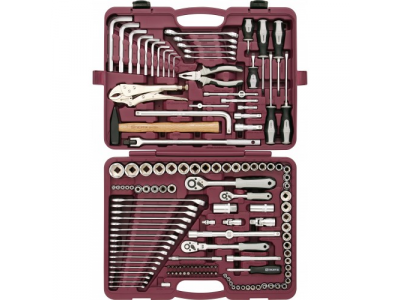 Набор инструмента универсальный 1/4", 3/8" и 1/2"DR, 142 предмета