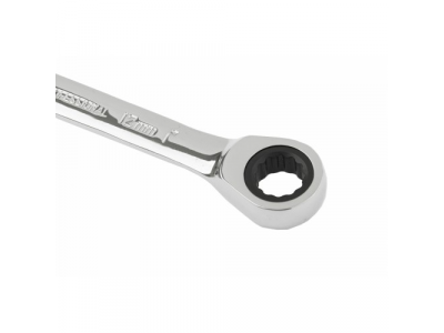 Ключ комбинированный трещоточный, 12мм, CrV, зеркальный хром// MATRIX PROFESSIONAL