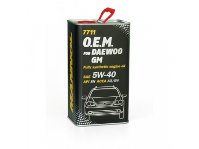 MANNOL 7711 O.E.M. 5W-40 for Daewoo GM 4L metal