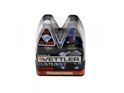 Лампа галоген.H3 12 V 100 W Diamant (к-т) (PK22s) VETTLER
